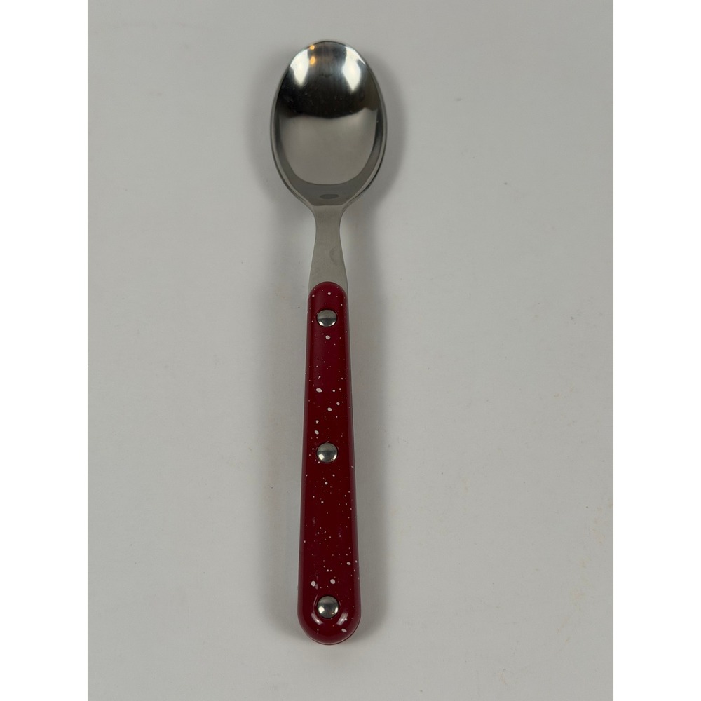 GSI Outdoors Camping Spoon Red Speckled Handles Stainless Steel Head